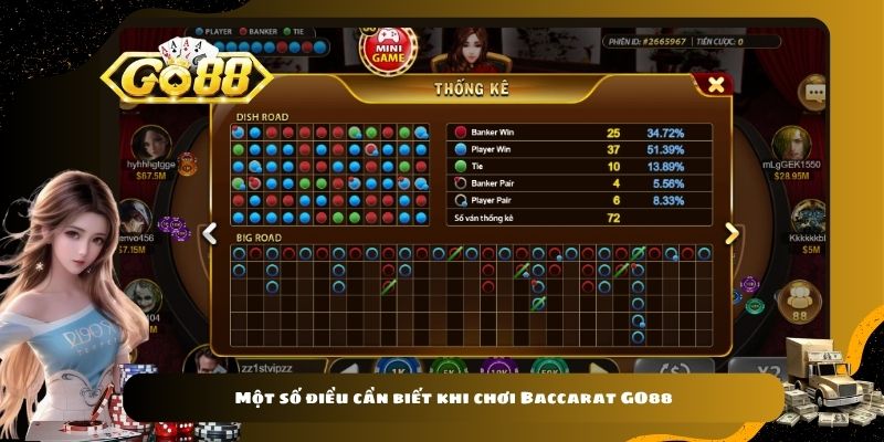 Một số điều cần biết khi chơi Baccarat GO88