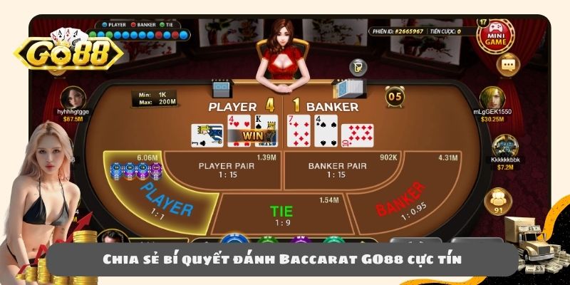 Chia sẻ bí quyết đánh Baccarat GO88 cực tín